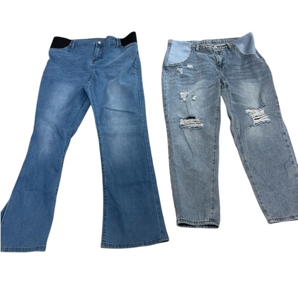SHEIN maternity women’s jeans‎ size large - 2 pair - Picture 2 of 4